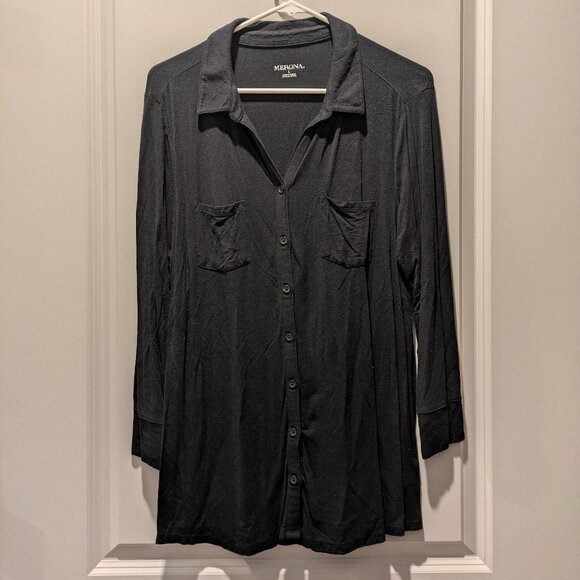 Merona Button-Downs, Raspberry and Black - Picture 3 of 4